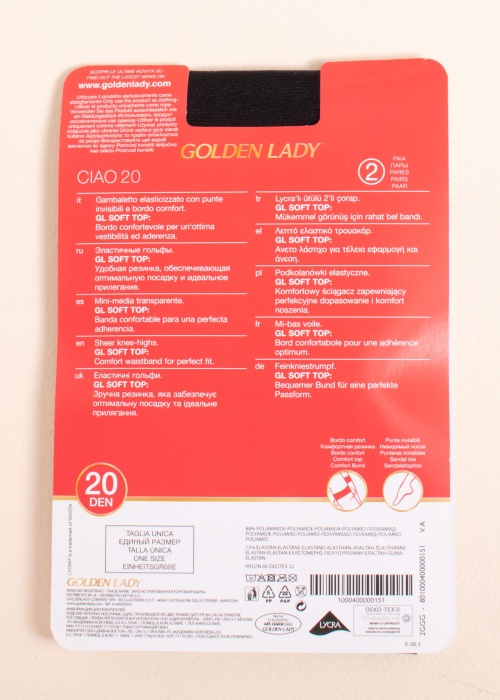 Golden Lady puskojinės 2 poros Ciao 20 den