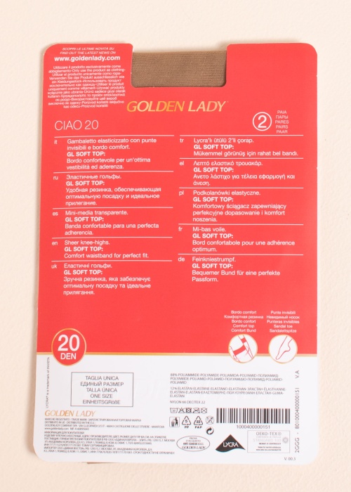 Golden Lady puskojinės 2 poros Ciao 20 den