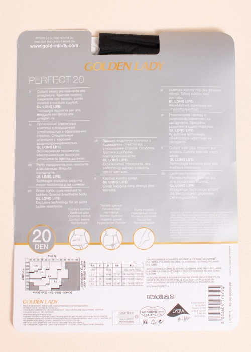 Golden Lady pėdkelnės Perfect 20 den