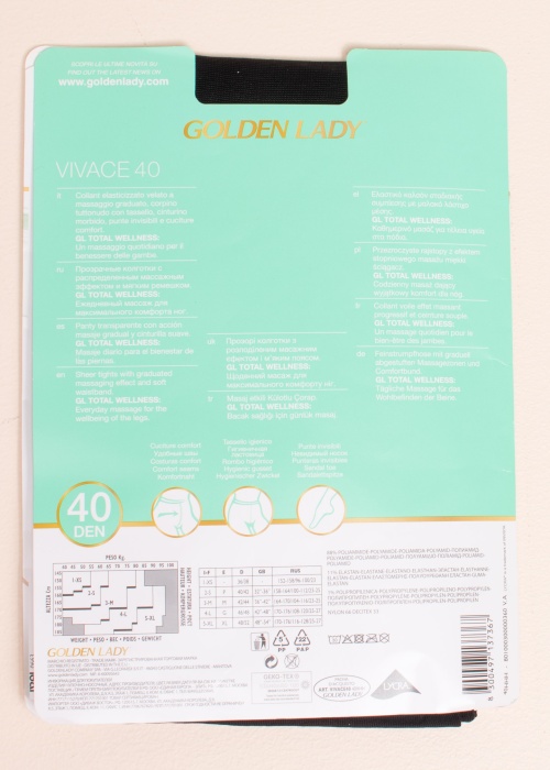 Golden Lady pėdkelnės Vivace 40 den