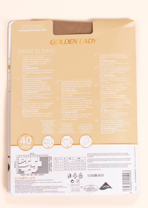 Golden Lady kojinės Bikini Slim 40 den
