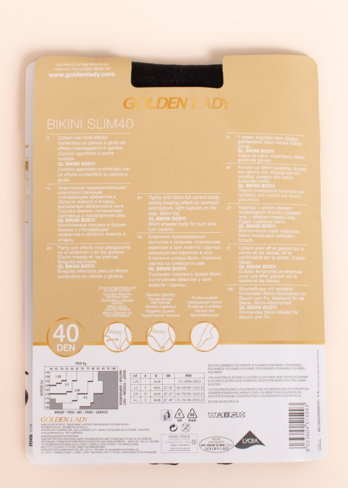 Golden Lady pėdkelnės Bikini Slim 40 den