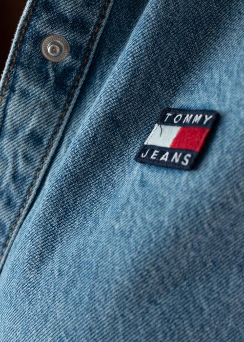 Tommy Jeans suknelė Tjw Ls Badge Denim Mini Dress