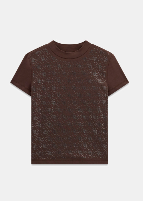 Guess marškinėliai Mock Neck All Over 4G