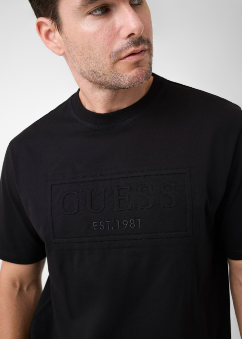 Guess marškinėliai Box Logotipas Embossed