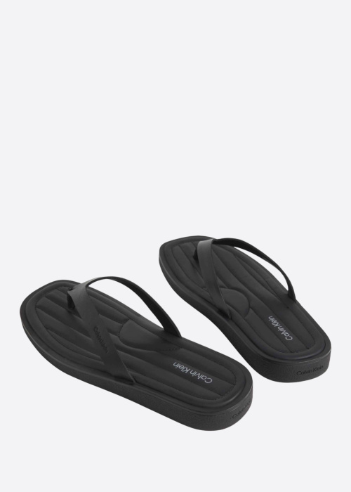 Calvin Klein šlepetės per pirštą Sq Thong Lth