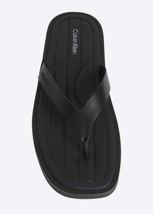 Calvin Klein šlepetės per pirštą Sq Thong Lth