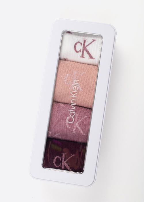 Calvin Klein dovanų dėžutėje kojinės Lurex Aop 4 poros