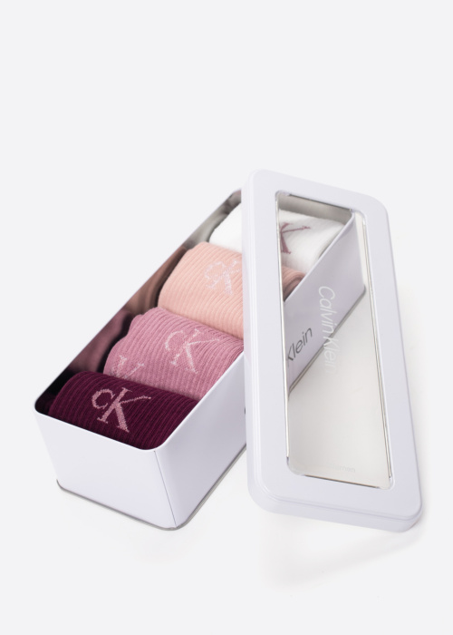 Calvin Klein dovanų dėžutėje kojinės Lurex Aop 4 poros