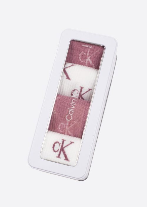 Calvin Klein dovanų dėžutėje kojinės Lurex Aop 4 poros