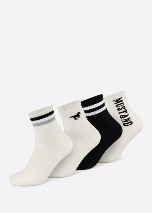 Mustang kojinės Organic Cotton Ocs Tennis Quarter 4 pack
