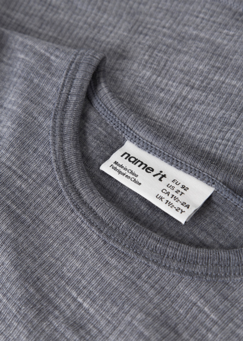 Name It Mini Merino vilnos termo marškinėliai Wax Wool Rib