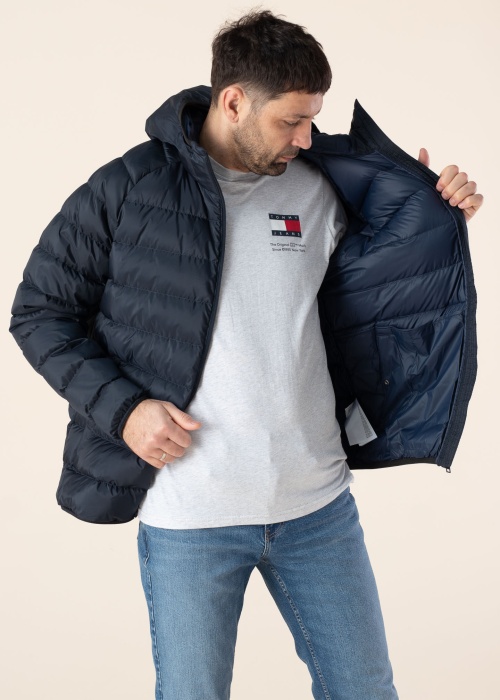 Tommy Jeans pavasario-rudens pūkinė striukė Hooded