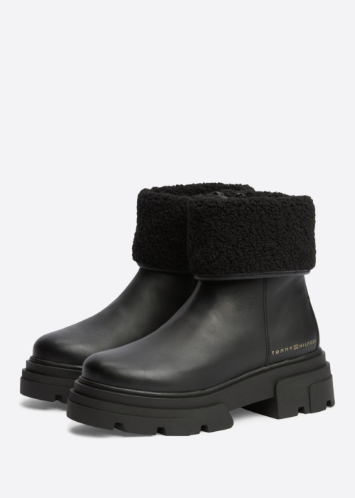 Tommy Hilfiger aulinukai Shearling Fold Chunky Ankle