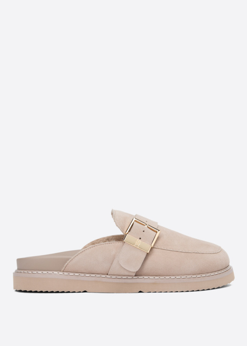 Tommy Hilfiger sandalai Buckle Fur Suede Mule