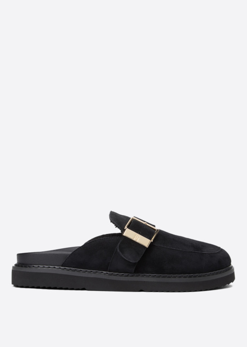 Tommy Hilfiger sandalai Buckle Fur Suede Mule