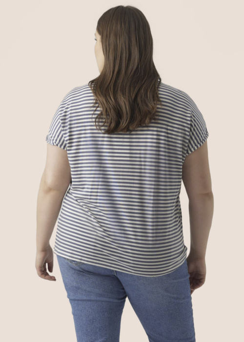 Vero Moda Curve marškinėliai Ya Plain Ss Top Stripe Curve