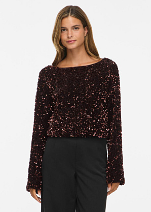 Vila palaidinė Faith Boat Neck Sequin