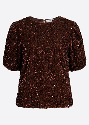 Vila palaidinė Believe O-Neck Puff Sequins
