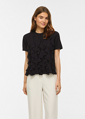 Vila Šv marškinėliai Orda O-Neck Flounce