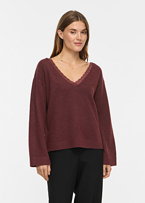 Vila megztinis Liga V-Neck Rev Lace