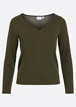 Vila palaidinė Modala Lace V-Neck