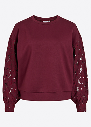 Vila džemperis Savena Lace O-Neck