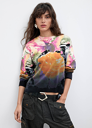 Desigual megztinis Rose Degrade Lacroix