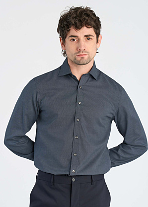Lindbergh Black marškiniai Easy Care Dobby