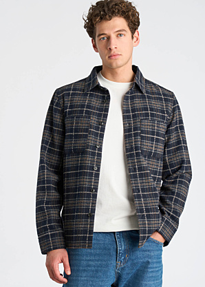 Lindbergh švarkas Brushed Check Overshirt