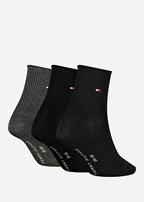 Tommy Hilfiger kojinės Short Lurex 3 Pack dovanų dėžutėje