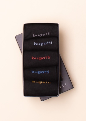 Bugatti kojines 5 poros dovanų dėžutėje