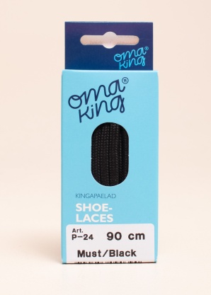 Oma King batų raišteliai juodi 90