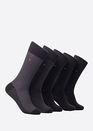 Tommy Hilfiger kojinės Stripe 5 Pack dovanų dėžutėje