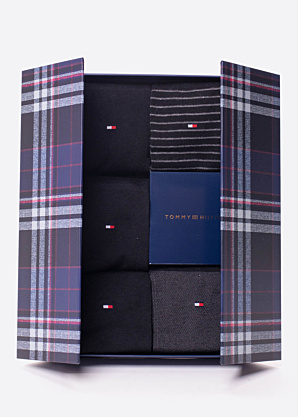 Tommy Hilfiger kojinės Stripe 5 Pack dovanų dėžutėje