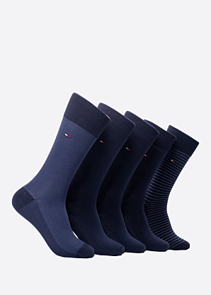 Tommy Hilfiger kojinės Stripe 5 Pack dovanų dėžutėje