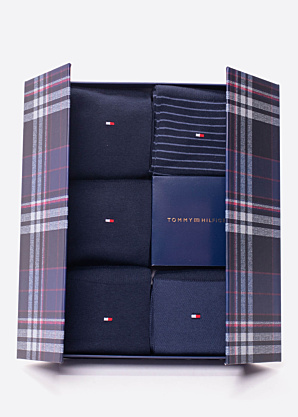 Tommy Hilfiger kojinės Stripe 5 Pack dovanų dėžutėje