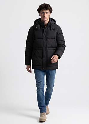 Guess žieminė pūkinė striukė Real Down Midlenth Puffa
