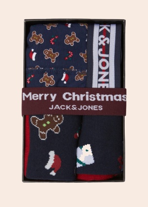 Jack & Jones šortukai ir kojinės dovanų dėžutėje Gingerman