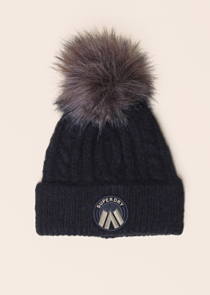 SuperDry žieminė kepurė Cable Luxe