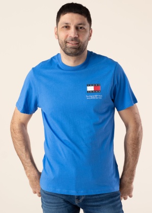 Tommy Jeans marškinėliai Slim Essential Flag