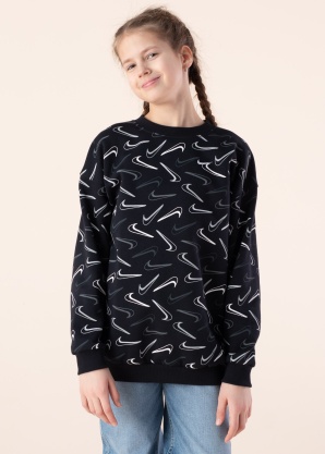 Nike džemperis Nsw Club Flc Ovrszd Crw Logotipas