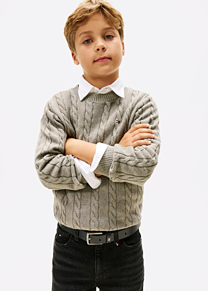 Tommy Hilfiger megztinis Cotton Cable Sweater