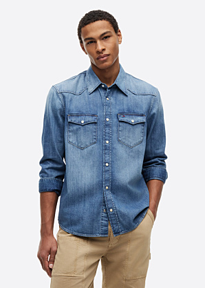 Tommy Jeans marškiniai Regular Denim Western