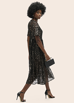 SuperDry formali suknelė Volume Tiered Mesh