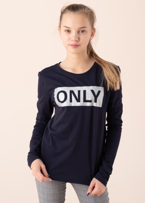 Only marškinėliai ilgomis rankovėmis