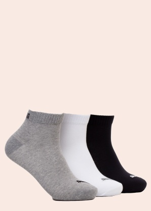 Puma kojines 3 poros Quarter Plain 3p