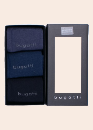 Bugatti kojinių dovanų dėžutė 3 poros