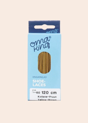 Oma King batų raišteliai kollane/pruun 120cm