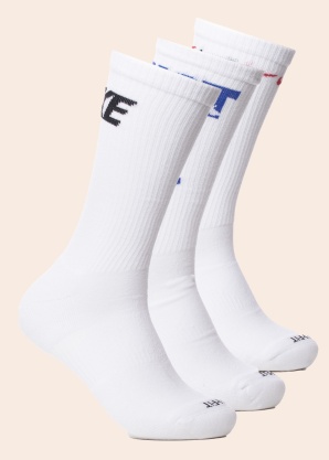 Nike kojines 3 poros Everyday Plus Cush Crew 3pr - 144 Gf